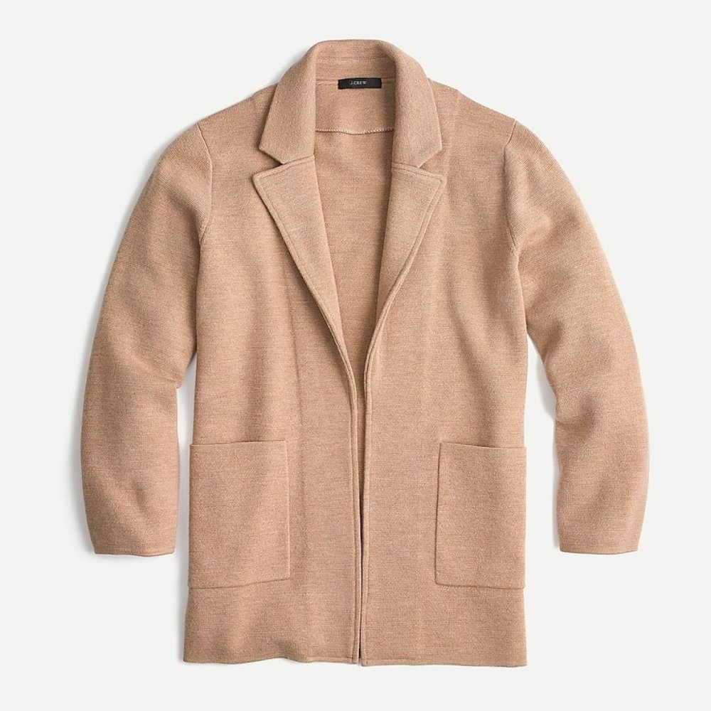 J. Crew Sophie Open-Front Sweater-Blazer